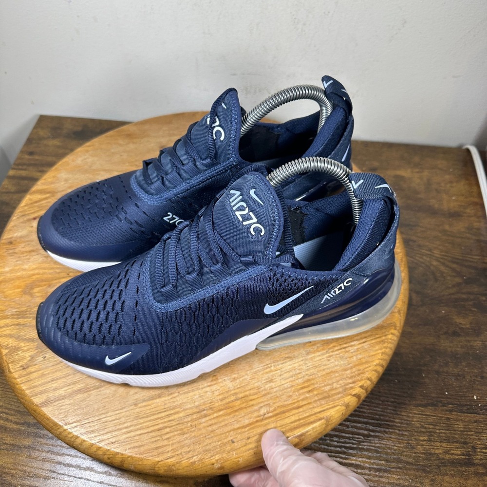 Nike Air Max 270 Midnight Navy Light Blue Sneakers 943345-407 Womens 8.5 7Y - Picture 3 of 8
